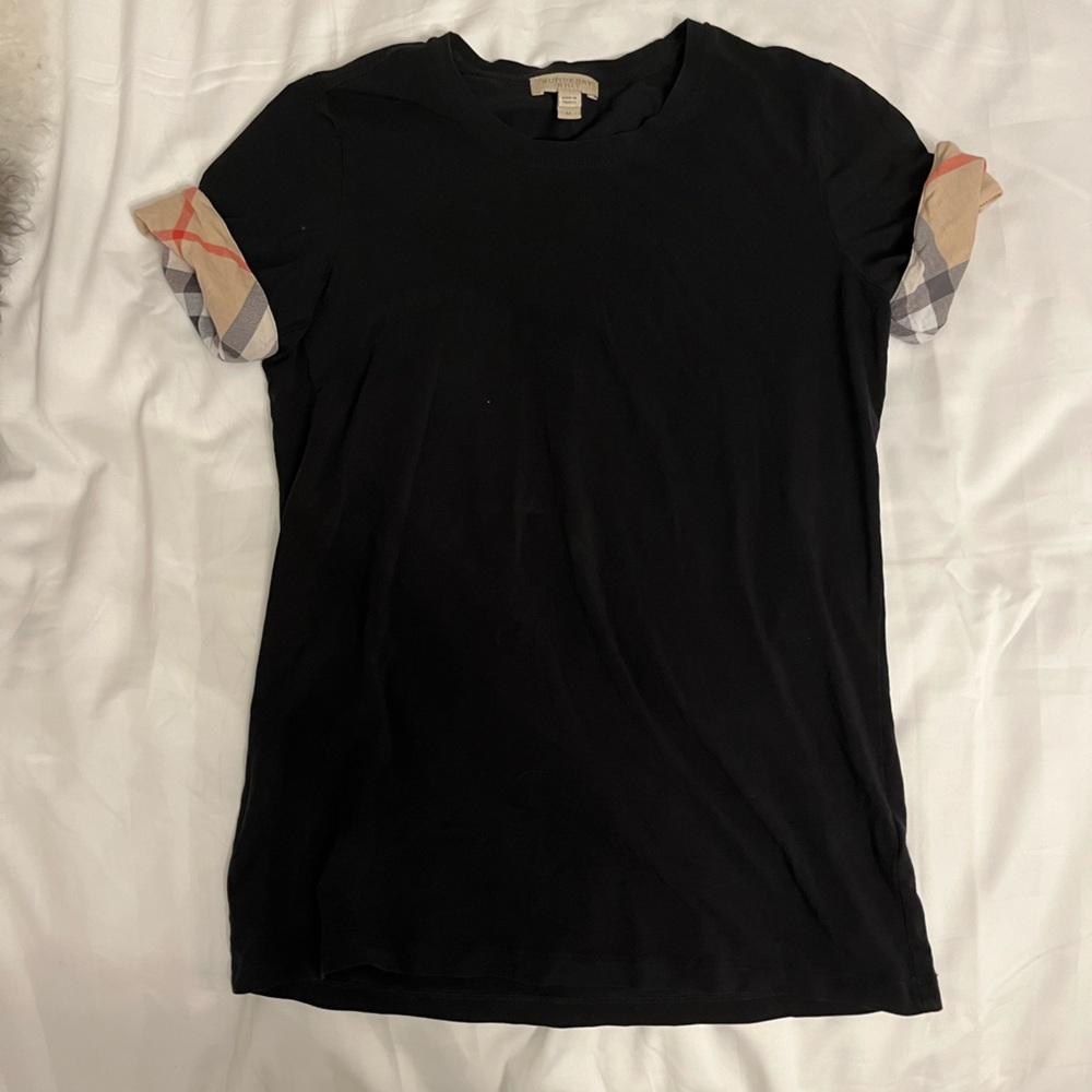 Burberry black short sleeve shirt
